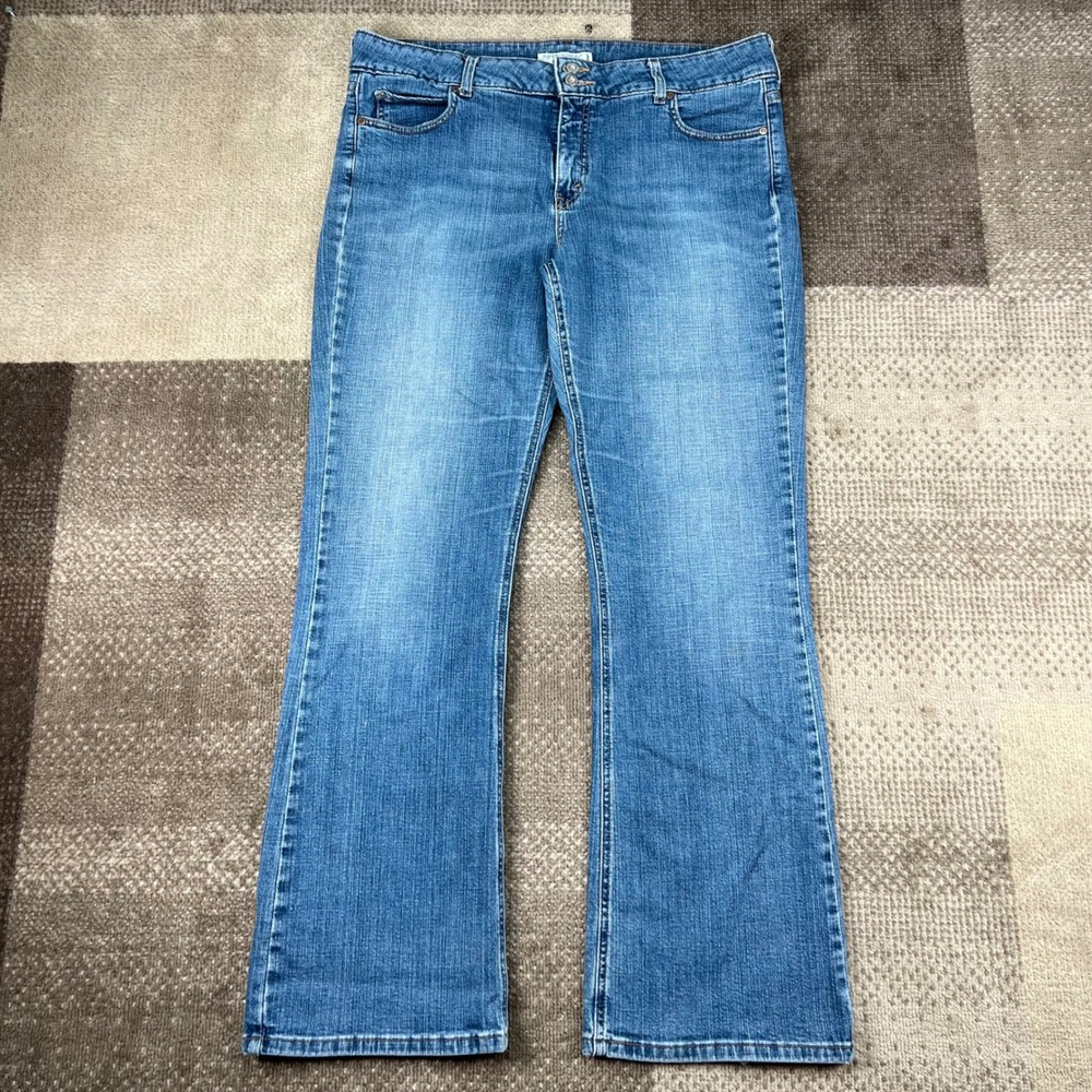 Y2K Levis 526 Slender Bootcut Jeans Womens 16 Medium Blue Denim Stretch Boho
